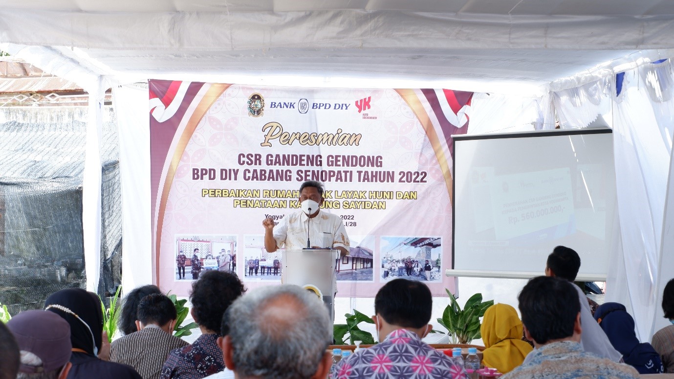 Peresmian Program Corporate Social Responsibility (CSR)  Peningkatan Sarpras BPD DIY Cabang Senopati Untuk Pengentasan Kemiskinan Kota Yogyakarta